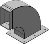 Конструкция со встроенной рамой для установки на крыше зданий Swan Neck 6x1, оцинкованная сталь