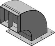 Конструкция со встроенной рамой для установки на крыше зданий Swan Neck 6x2, оцинкованная сталь в комплекте с лентой TSL